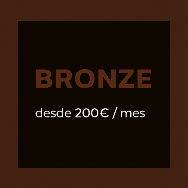 🔹 Paquete 1 – Bronze (desde 200€/mes)